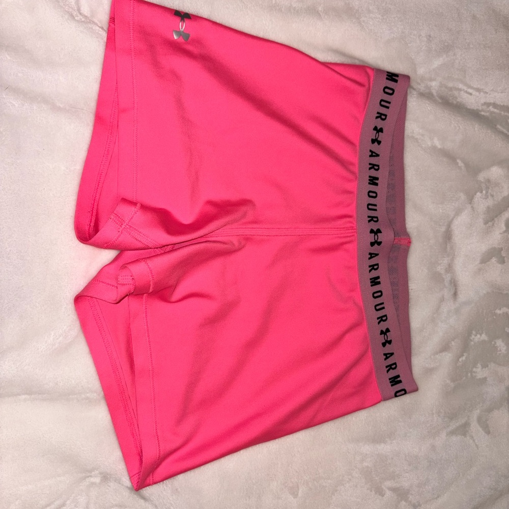 Under Armour Women's Bright Pink Athletic Shorts
